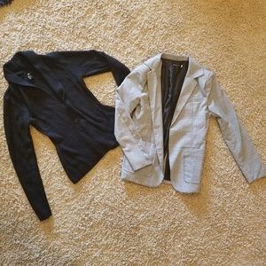 Set of 2 blazers; black & gray; size xs